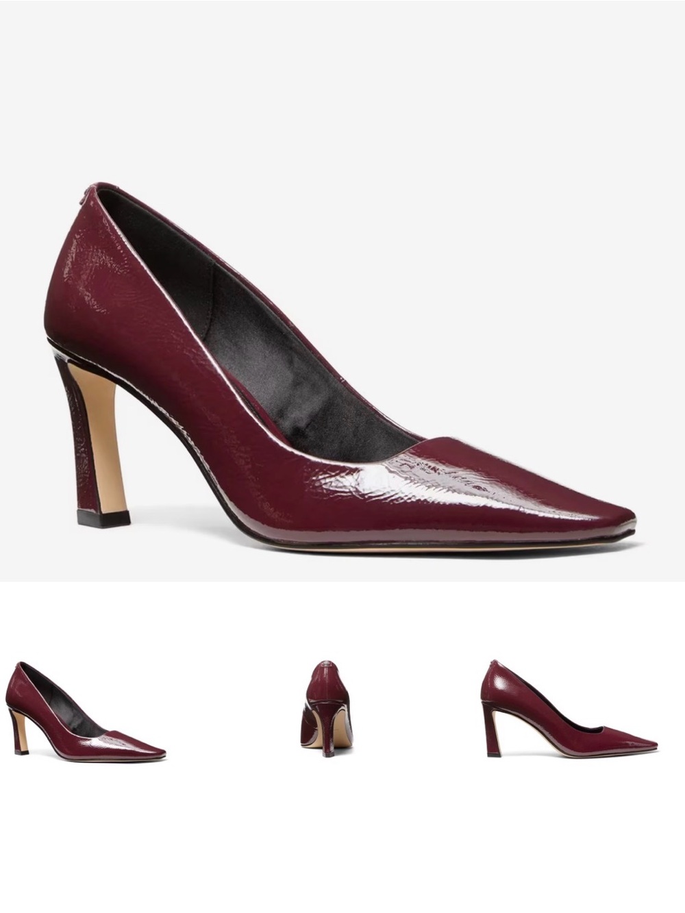 Michael Kors Women’s Patent Leather Pump in Burgundy